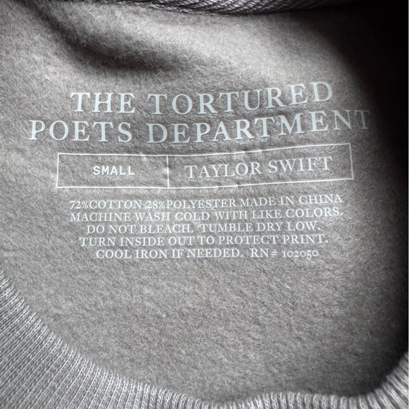 Taylor Swift TTPD Crew Sweatshirt - Brand New - Size Small - Picture 2 of 10